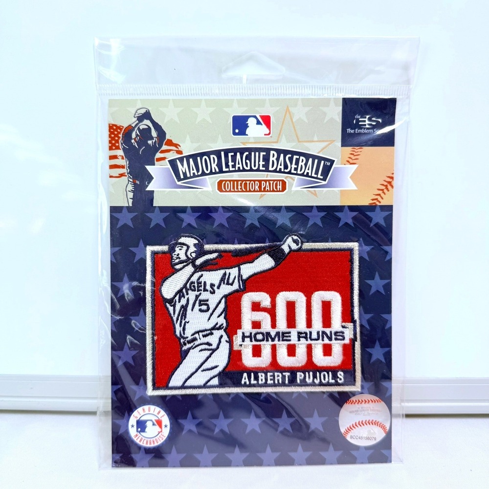 Albert Pujols 600 Home Runs MLB Collector Patch Angels Milestone Emblem Source